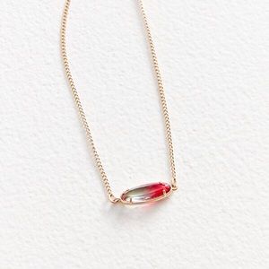 NEW Urban Outfitters Ombre Sky Stone Necklace Gold Pink Gold